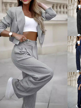 Fashion Striped Suits Casual